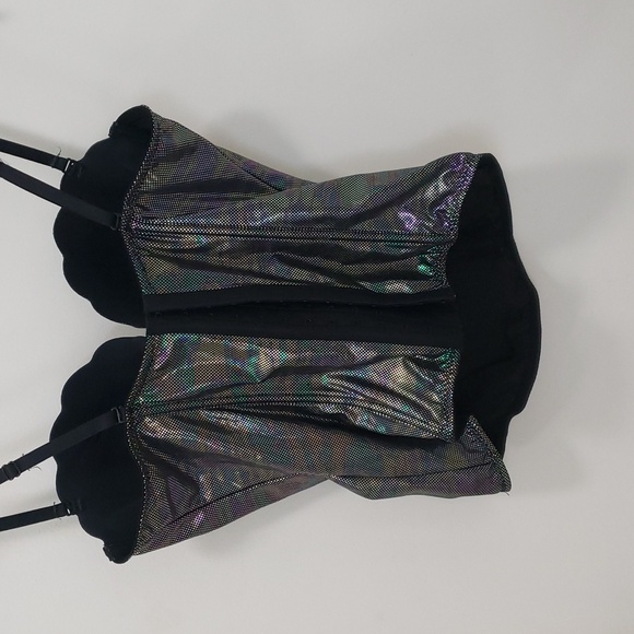 🎃Spirit Halloween 🧜♀️Mermaid corset top oilslick L - Picture 5 of 7